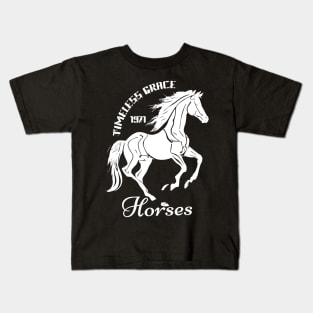 Horses: Timeless grace 1971 Kids T-Shirt